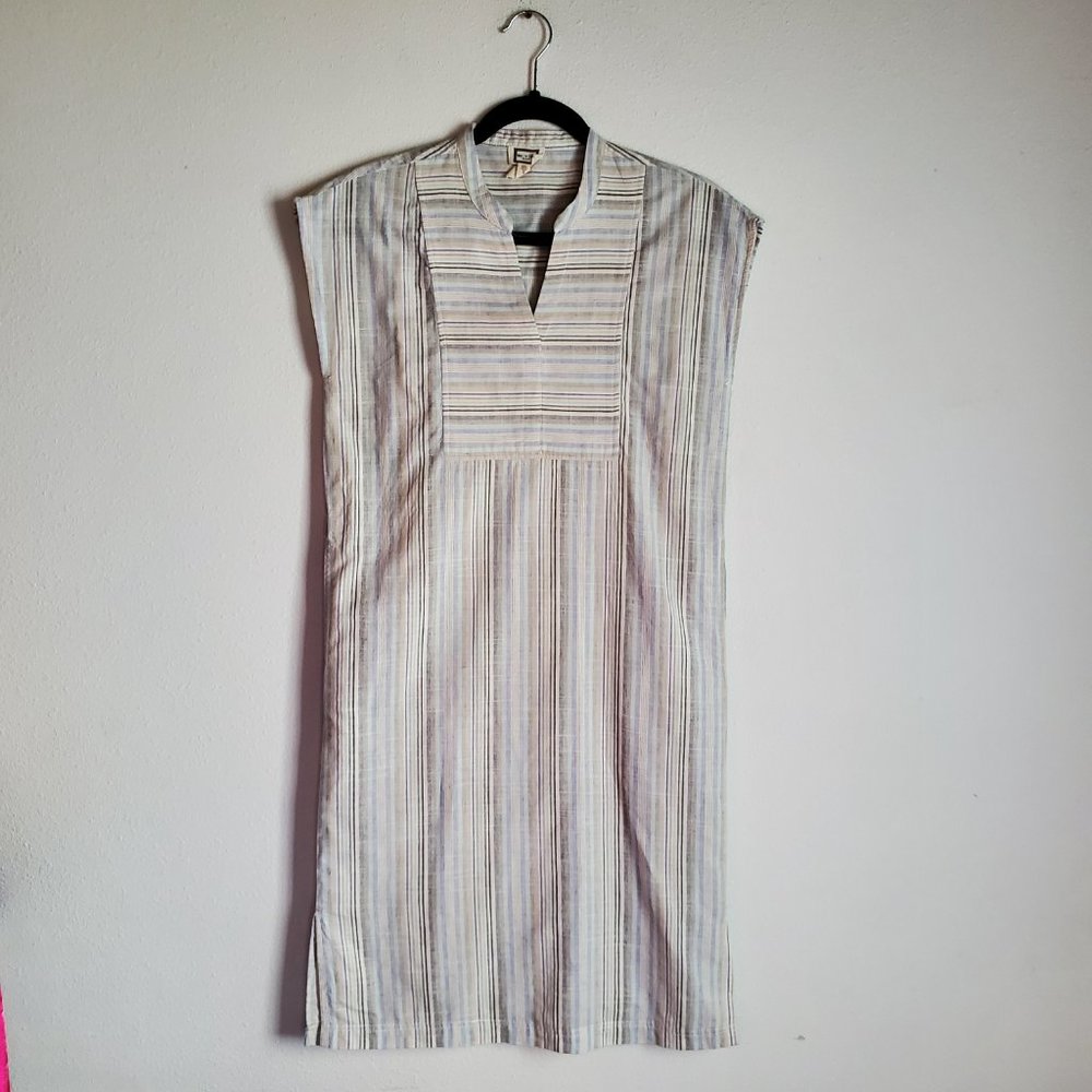 Light Stripe Midi Dress - Neutral Stripe